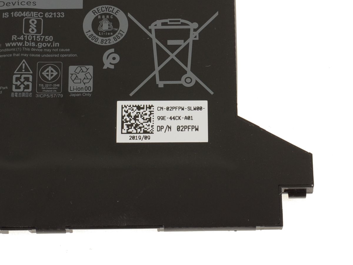Bateria Original DELL modelo 0G74G Latitude 5300 / 7300 / 7400 Latitude 3-Celdas 42Wh