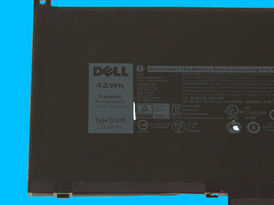 Bateria original DELL modelo DJ1J0 42Wh. Para: Latitude 7480 / 7380 / 7280 / 7290