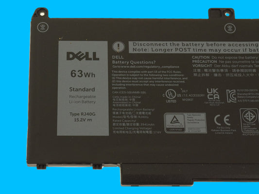 Bateria original DELL modelo RJ40G 63Wh Para: Latitude 5420 5520 / Precision 3560