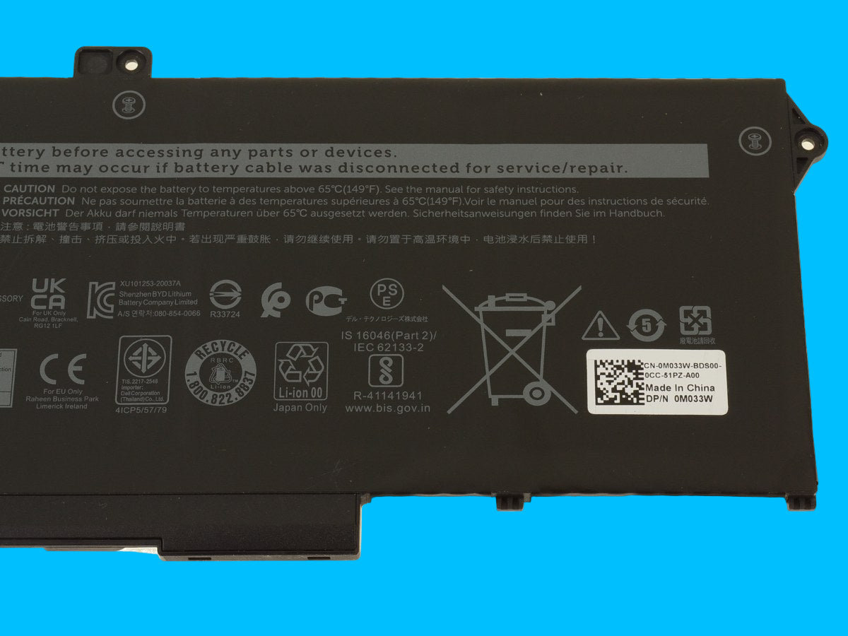 Bateria original DELL modelo RJ40G 63Wh Para: Latitude 5420 5520 / Precision 3560