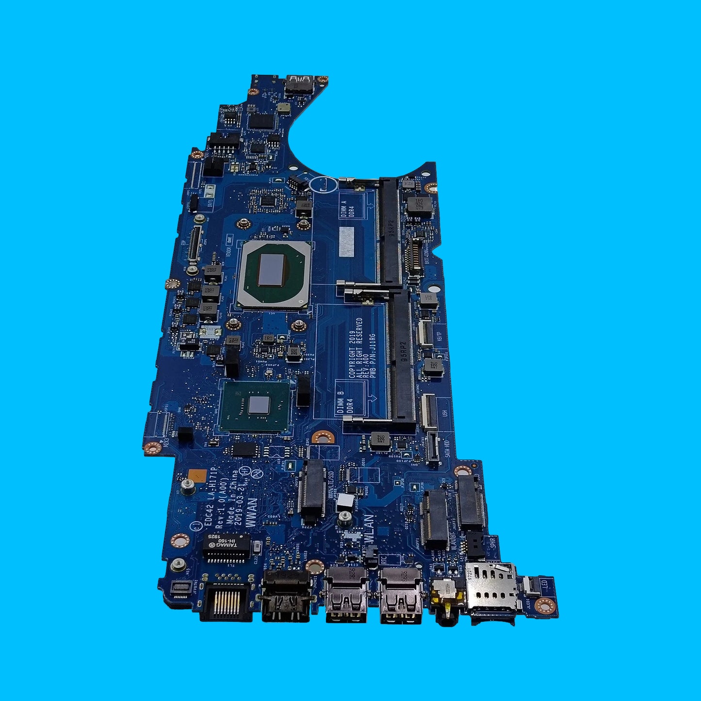 Tarjeta Madre/ Motherboard N/P: 77WN7 Latitude 5401; Intel i5-9400h 2.5GHz; 39CRJ; LA-H171P