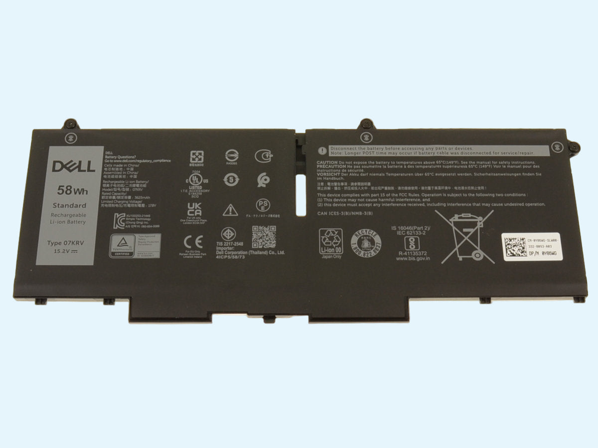 Bateria original DELL modelo 07KRV 58Wh. Para: Latitude 5430 5530 7430 7330 7530 5330