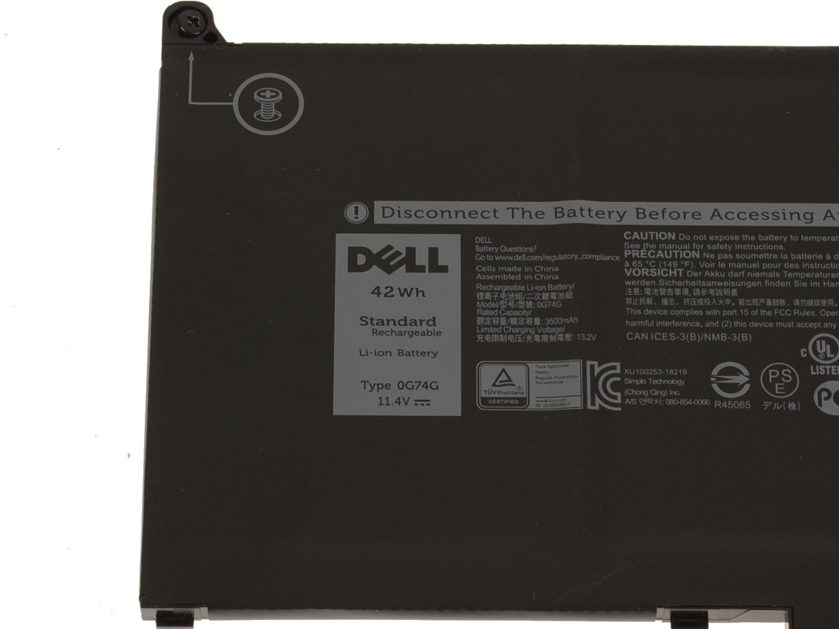 Bateria Original DELL modelo 0G74G  Latitude 5300 / 7300 / 7400 Latitude 3-Celdas 42Wh