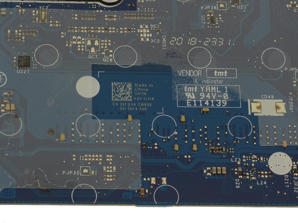 Tarjeta Madre/ Motherboard N/P: 2FGH4 Latitude 5410; Intel Core i5-10210U 1.6GHz Quad Core; LA-J371P