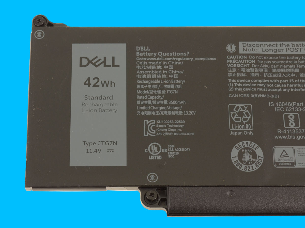 Batería Original Dell modelo JTG7N 42Wh. Para: Latitude 3340 3440 3540 5340 5440 5540 Precision 3480 3490 3580