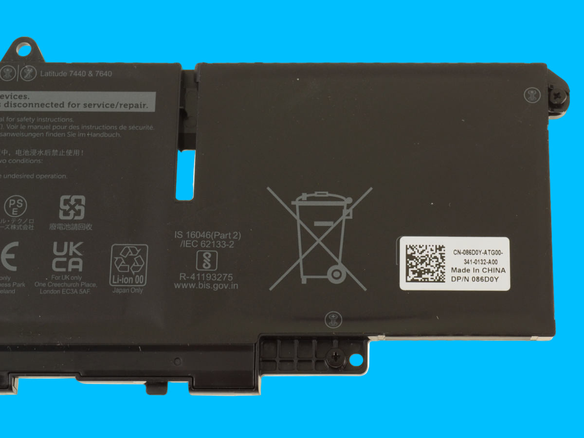 Bateria original DELL modelo 66DWX 57Wh Para: Latitude 7440 7340 7640