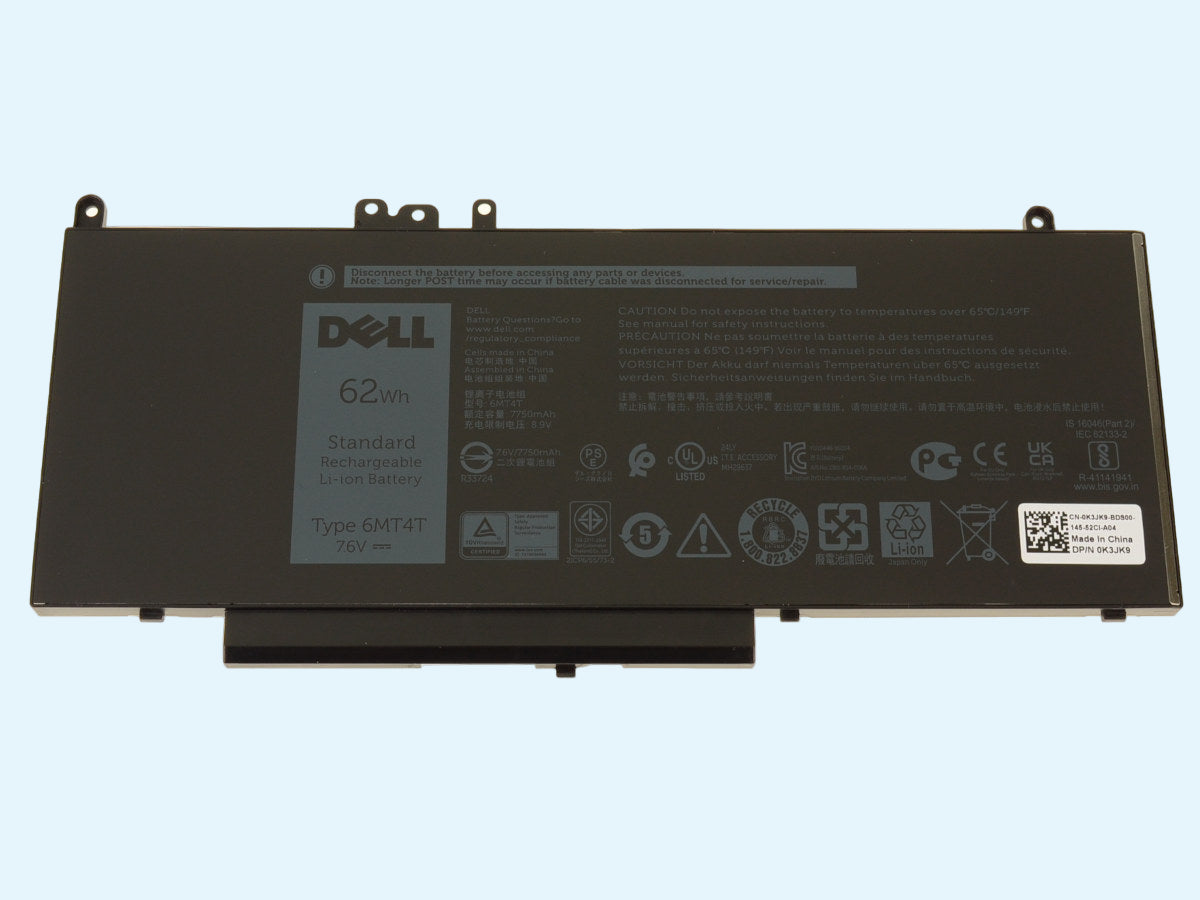 Bateria original DELL modelo 6MT4T Latitude E5470 / E5570 / Precision 3510 4-celdas 62Wh