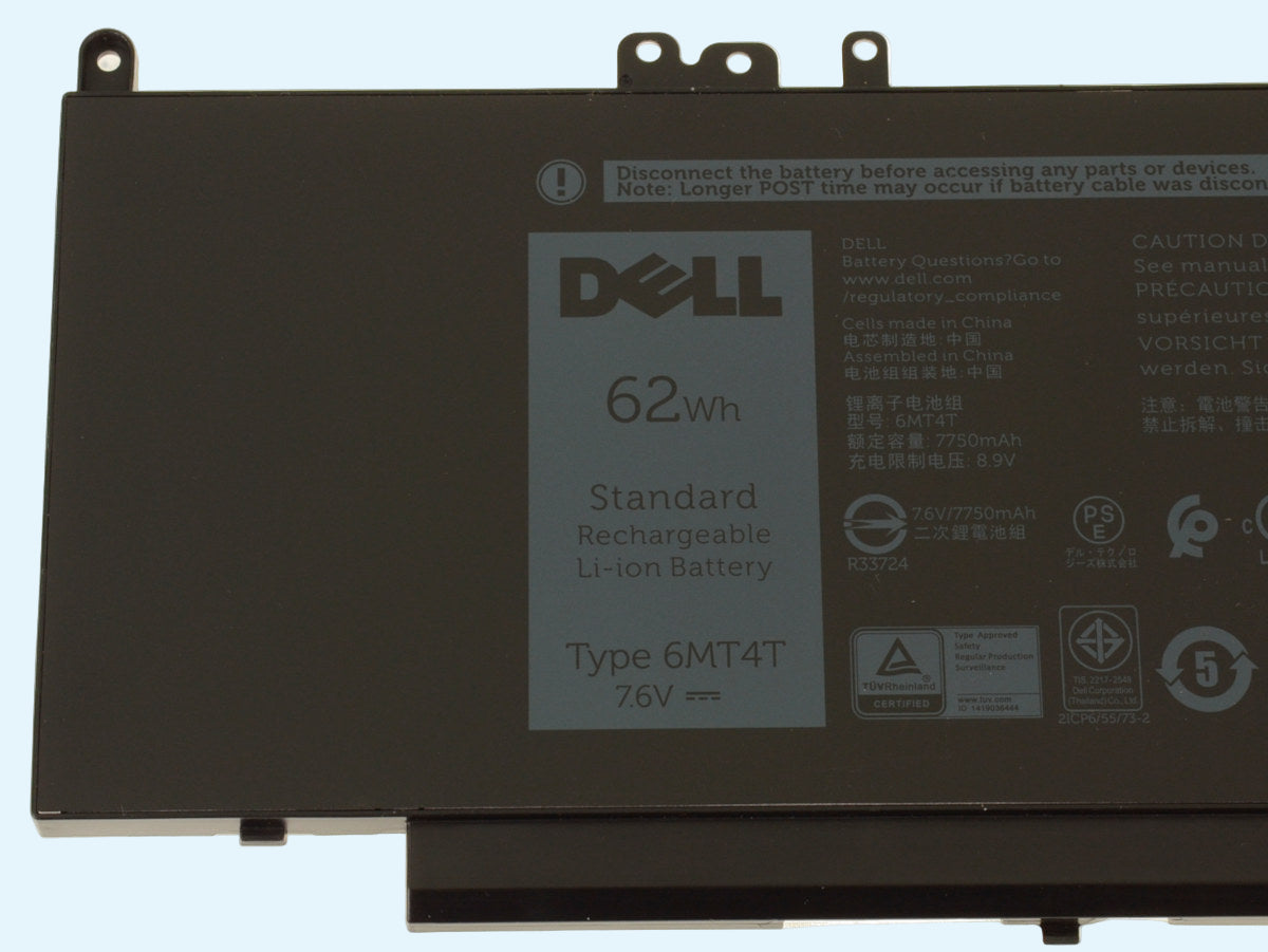 Bateria original DELL modelo 6MT4T Latitude E5470 / E5570 / Precision 3510 4-celdas 62Wh