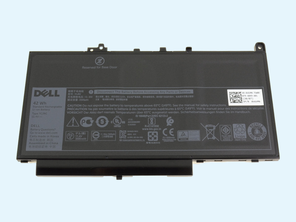 Bateria original DELL modelo 7CJRC 42Wh Para: Latitude E7470 / E7270