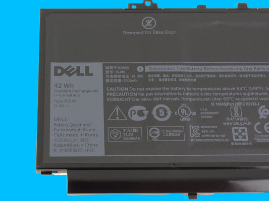 Bateria original DELL modelo 7CJRC 42Wh Para: Latitude E7470 / E7270