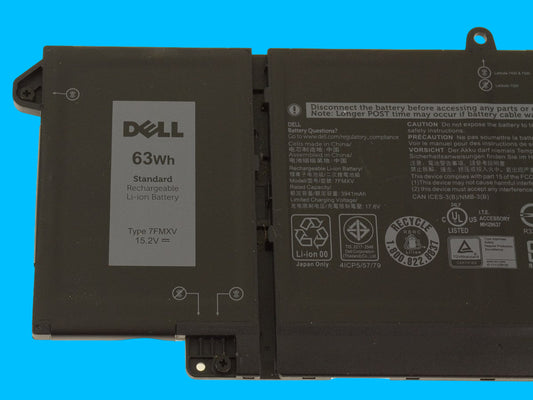 Bateria original DELL modelo 7FMXV 63Wh Para: Latitude 5320 7320 7420 7520