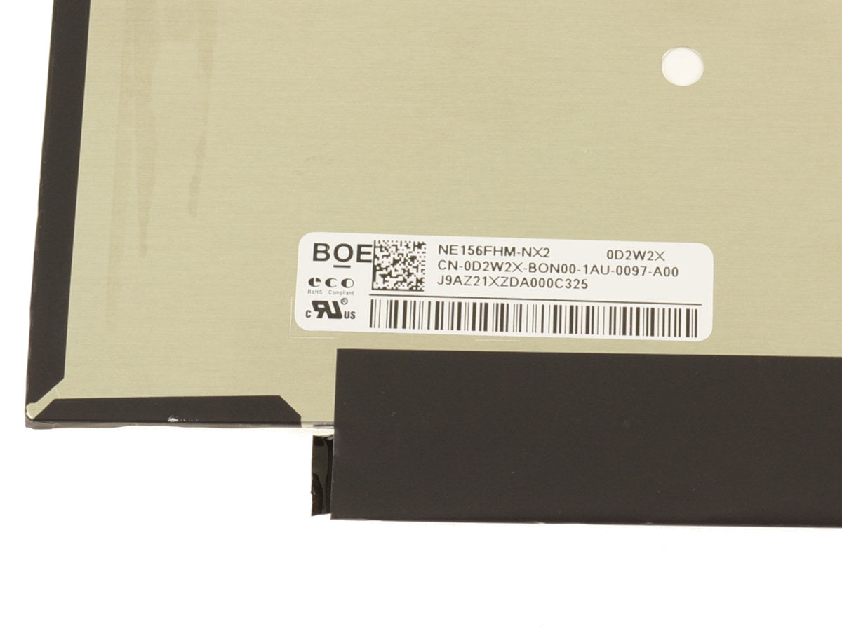 Pantalla DELL modelo 0D2W2X 08FNMF 15.6" FHD 120Hz-144Hz 40pines P/N: NE156FHM-NX2 B156HAN13.1