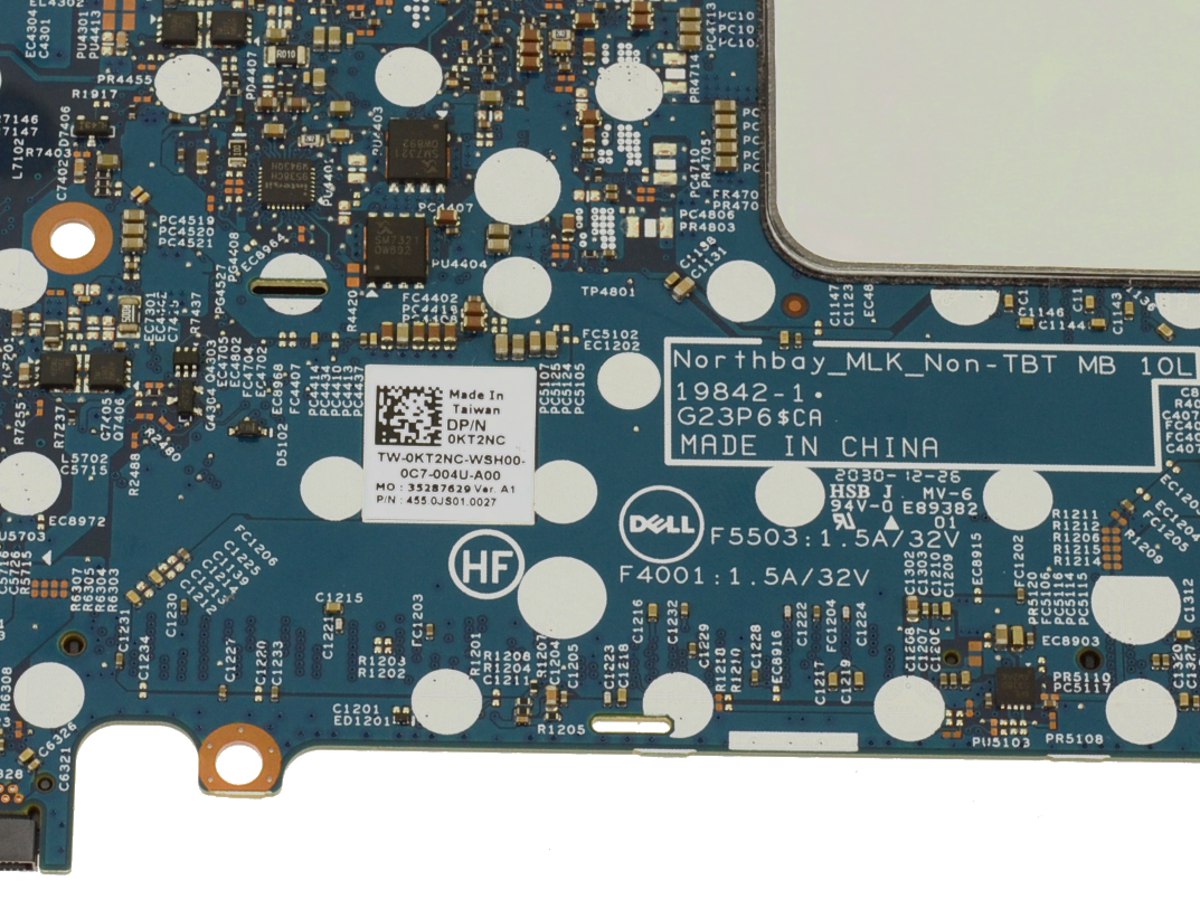 Tarjeta madre/Motherboard N/P: KT2NC Latitude 5310; 1.8GHz i7 Quad Core; 19842-1