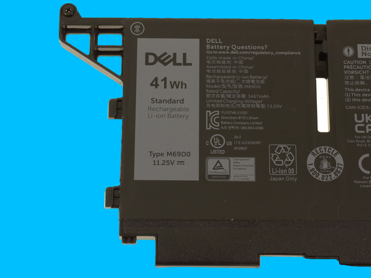 Bateria original DELL modelo M69D0 41Wh. Para: Latitude 5430 5530 7430 7330 7530 5330