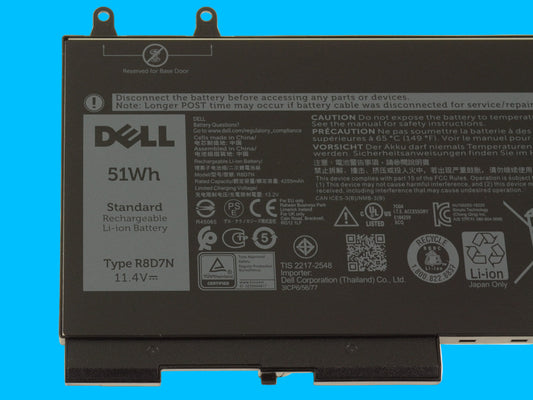 Bateria original DELL modelo R8D7N 51Wh Para: Latitude 5400 5401 5500 / Precision 3540