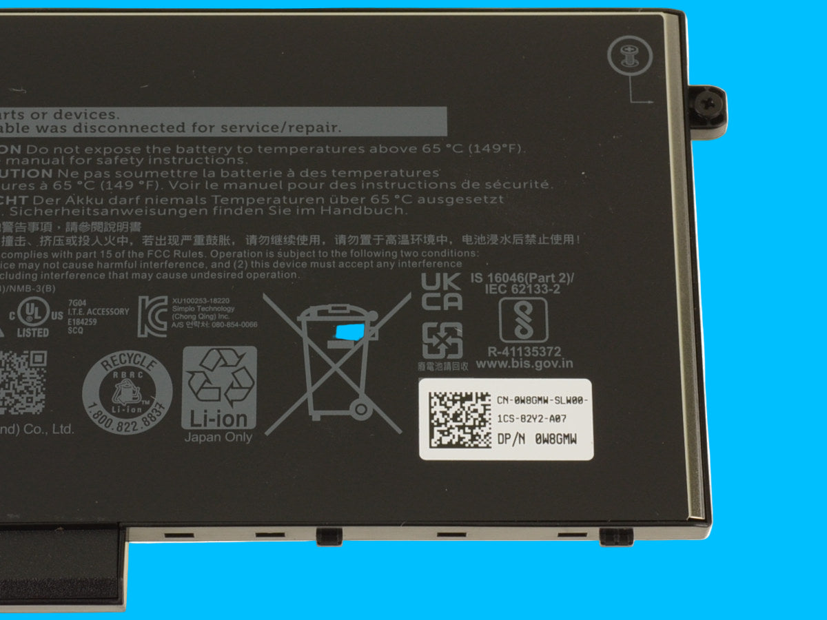 Bateria original DELL modelo R8D7N 51Wh Para: Latitude 5400 5401 5500 / Precision 3540