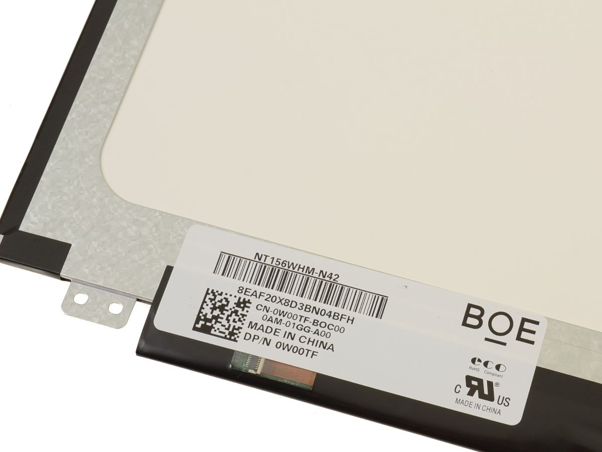 Pantalla DELL modelo  W00TF 15.6" WXGA HD LCD LED 30 pines N/P:  NT156WHM-N42