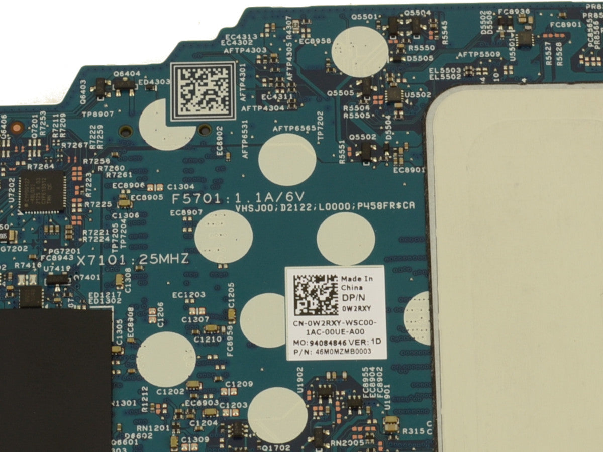 Tarjeta de madre/ Motherboard N/P: W2RXY; Inspiron 15 5510 Intel i7-11370H Quad Core 3.30GHz  203067-1