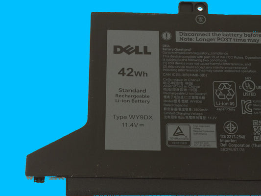 Bateria original DELL modelo WY9DX 42Wh Para: Latitude 5420 5520 / Precision 3560
