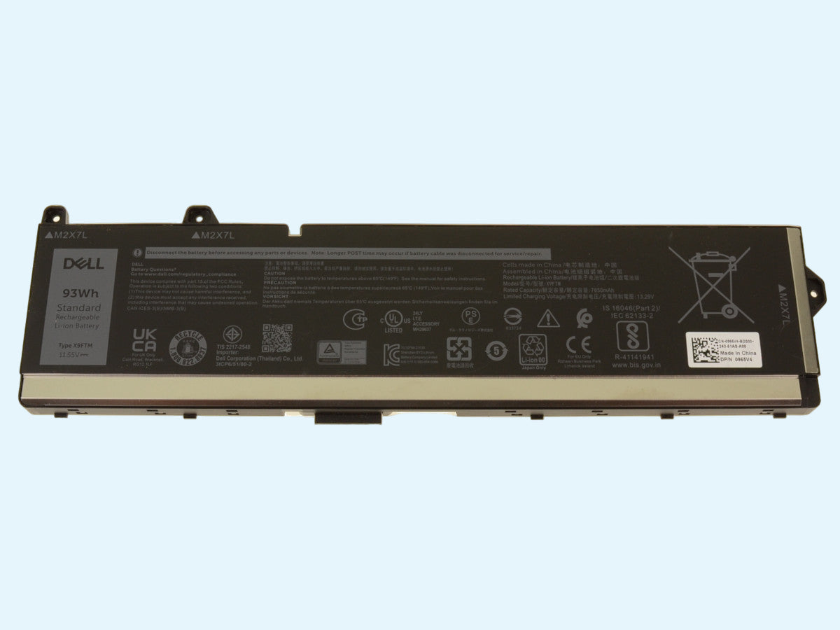 Bateria original DELL modelo X9FTM 93Wh. Para: Precision 7770 7670 7780 7680