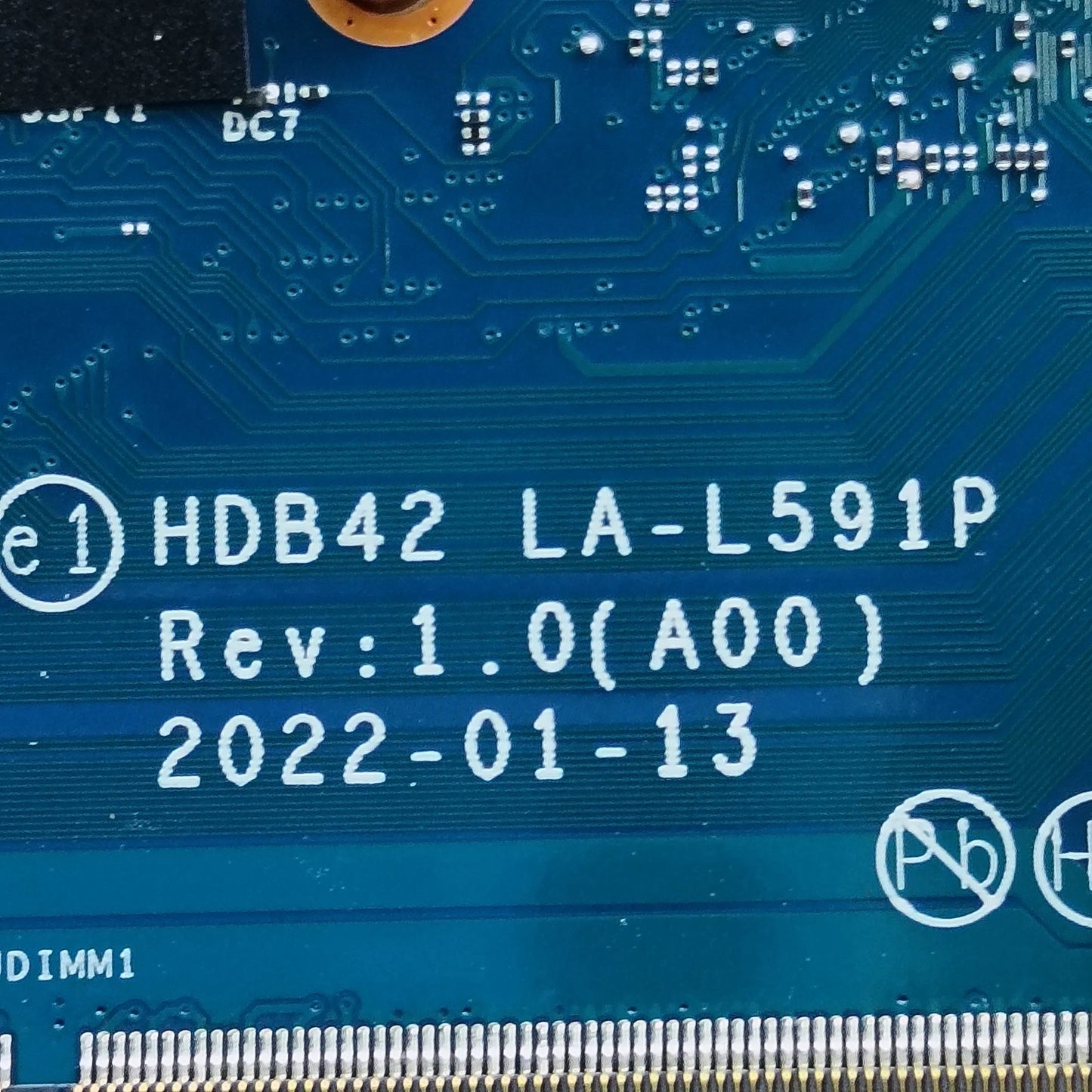 Tarjeta madre/Motherboard N/P: 51DJX Latitude 14 5430 Core i5-1235U;   LA-L591P