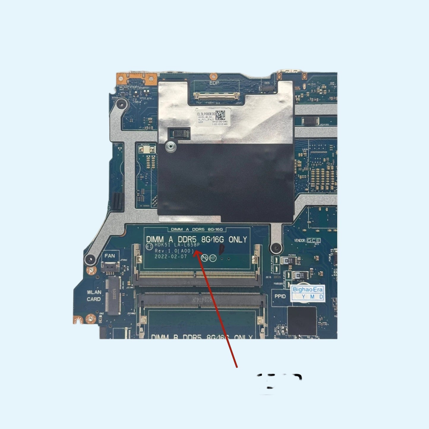 Tarjeta madre/Motherboard C/N-3MJW9; G15 5525 R7-6800H CPU; LA-L658P